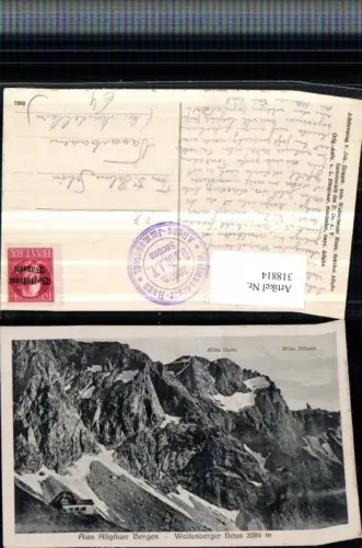 318814,Waltenberger Haus Berghüte b. Immenstadt im Allgäu Bergkulisse