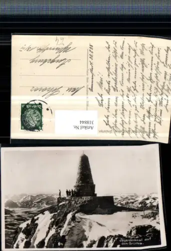 318844,Jägerdenkmal auf dem Grünten b. Burgberg Bergkulisse