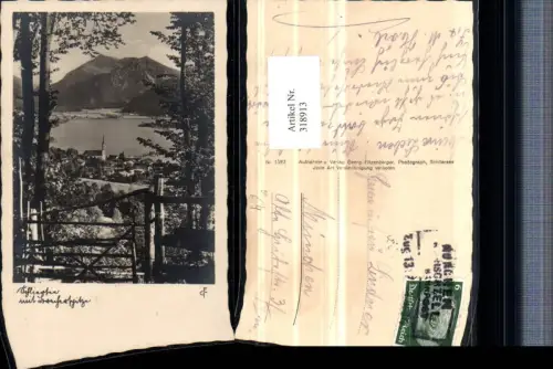 318913,Schliersee Teilansicht Bergkulisse Bahnpost 1320 München – Bayrischzell