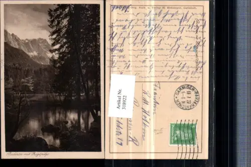 318922,Badersee See b. Grainau m. Zugspitze Bergkulisse