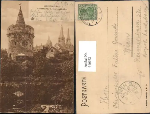 416672,Gelnhausen Hexenturm Turm u. Marienkirche Kirche