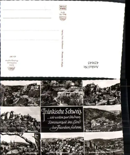 429645,Fränkische Schweiz Pottenstein Rabenstein Gößweinstein Mehrbildkarte