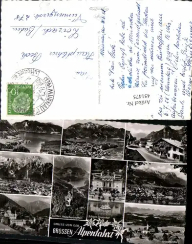 451475,Walchensee Kochelsee Mittenwald Garmisch Kloster Ettal Mehrbildkarte