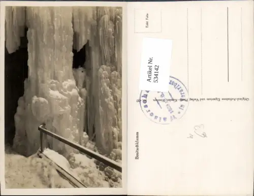 534142,Foto Ak Breitachklamm bei Obersdorf Eisfall