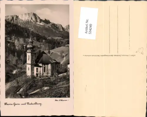534249,Foto Ak Berchtesgaden Maria Gern m.Untersberg Kirche
