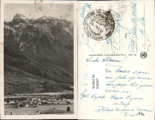 534267,Foto Ak Krün m. Karwendel Feldpost