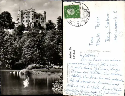 534272,Foto Ak Schloss Hohenschwangau Schwangau m. Alpsee