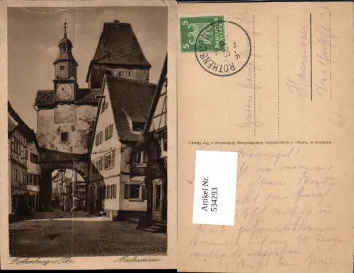 534293,Rothenburg ob der Tauber Markusturm Turm
