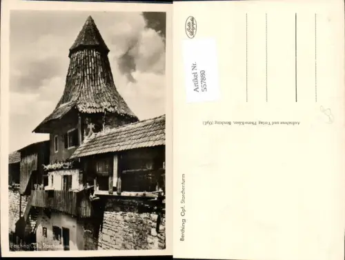 557880,Foto Ak Berching Opf Storchenturm Gebäude