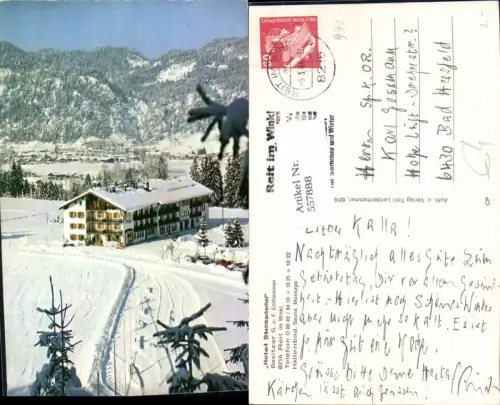 557888,Reit im Winkl Hotel Steinbacherhof Winteransicht Ansicht