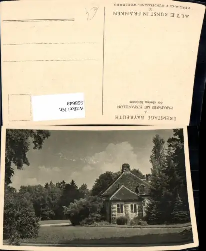 568648,Eremitage Bayreuth Parkpartie m. Eckpavillon Schloß
