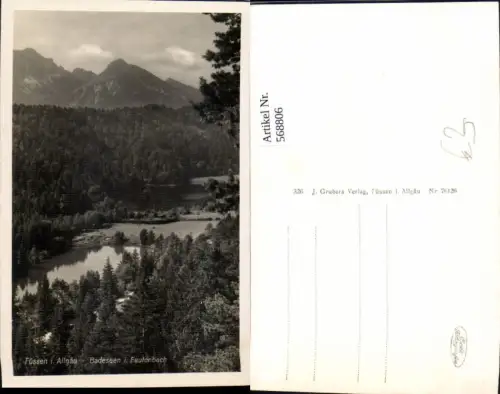 568806,Foto Ak Füssen i. Allgäu Badeseen i. Faulenbach