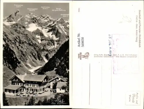 569650,Oberstdorf Einödsbach Gasthof u. Pension Gipfelkarte
