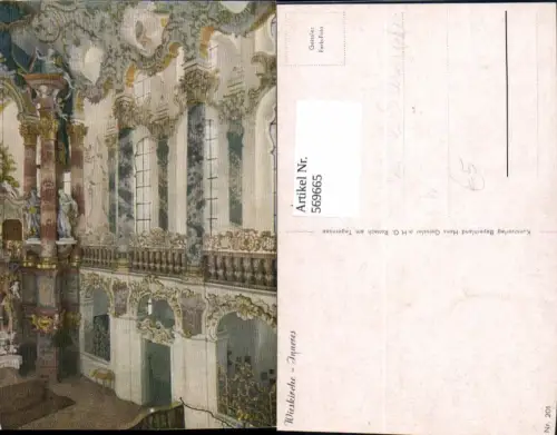 569665,Künstler Ak Wieskirkche Inneres Wies b. Steingaden