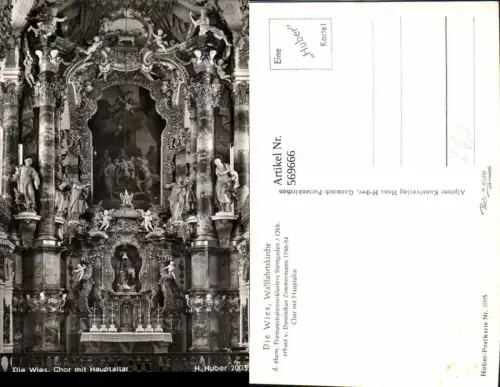 569666,Die Wies Wallfahrtskirche Chor m. Hauptaltar Steingaden pub Huber 2003