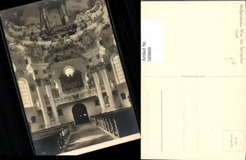 569669,Foto Ak Wallfahrtskirche Wies b. Steingaden Orgel