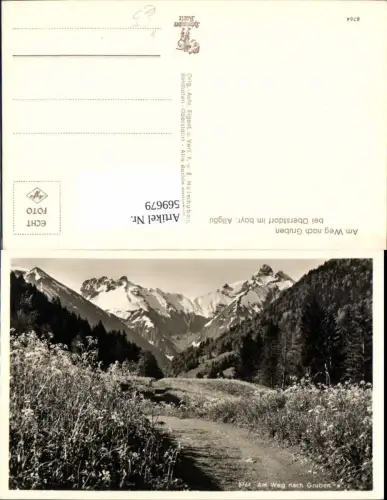 569679,Foto Ak Am Weg n. Gruben Oberstdorf Allgäu