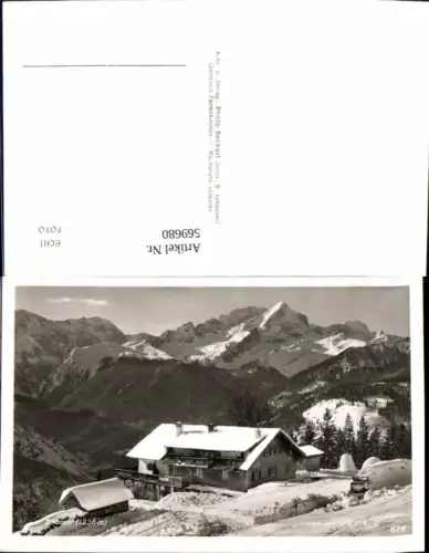 569680,Foto Ak Garmisch-Partenkirchen Berggasthof Eckbauer Winteransicht