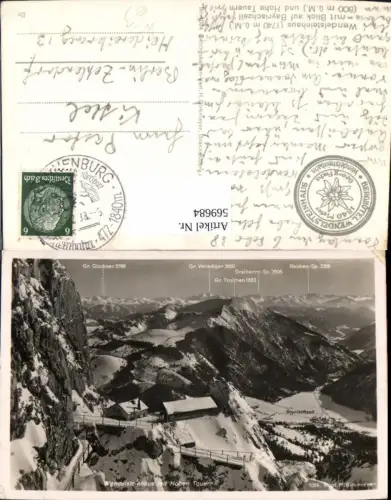 569684,Bayrischzell Wendelsteinhaus m. Hohen Tauern Winteransicht Gipfelkarte