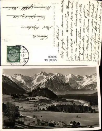 569686,Blick v. Malerwindel geg. Allgäuer Berge Schöllang b. Oberstdorf