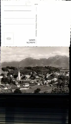 569695,Foto Ak Prien a. Chiemsee Ansicht m. Kirche