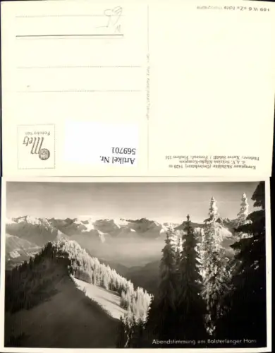 569701,Foto Ak Bolsterlang Abendstimmung a. Bolsterlanger Horn