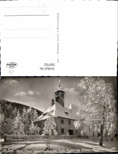 569702,Foto Ak Nesselwang Bergheim Maria Trost Kirche Winteransicht