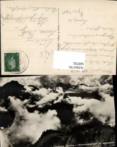 569705,Schwangau Tegelberg Säuling u. Tannheimergruppe i. Nebelmeer pub R. Singer