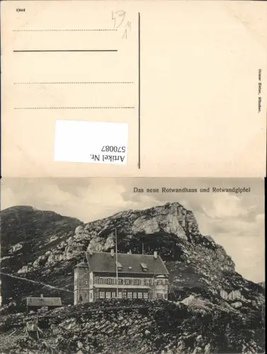 570087,Neue Rotwandhaus u. Rotwandgipfel Schliersee pub Ottmar Zieher 896euro5