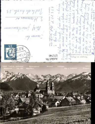 571740,Kempten im Allgäu m. Gipfelkarte