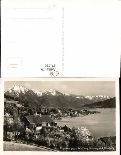 571750,Foto Ak Tegernsee geg. Wallberg Setzberg u. Blauberg