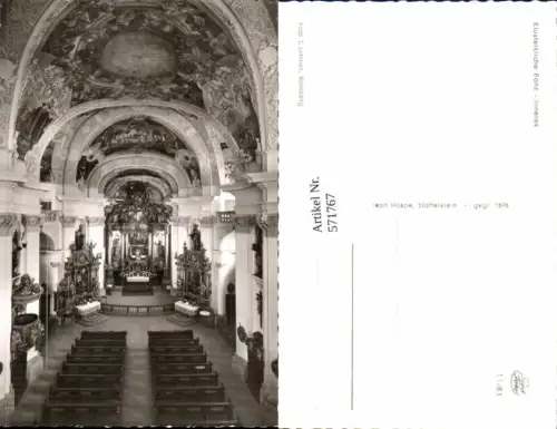 571767,Foto Ak Banz Klosterkirche Bamberg Inneres