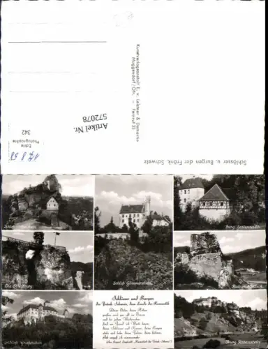 572078,Mehrbild Ak Schloss Gößweinstein Schloss Pottenstein Fränkische Schweiz