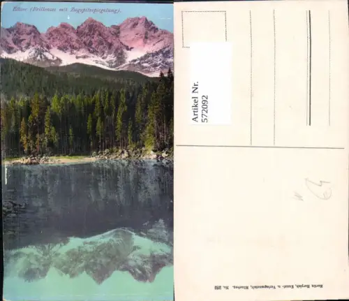 572092,Eibsee b. Garmisch-Partenkirchen Frillensee m. Zugspitzspiegelung