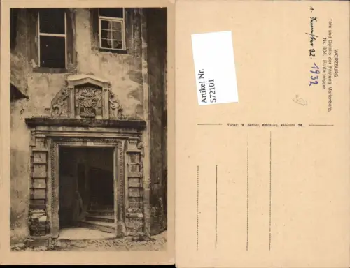 572101,Würzburg Tor u. Details d. Festung Marienburg Echtertreppe