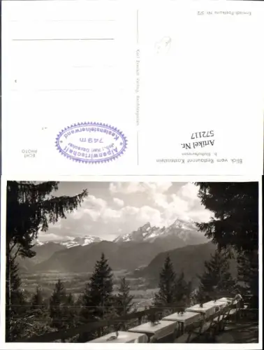 572117,Foto Ak Bei Bischofswiesen Blick v. Restaurant Kastenstein