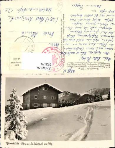 572139,Foto Ak Buronhütte b. Wertach i. Allgäu Winteransicht