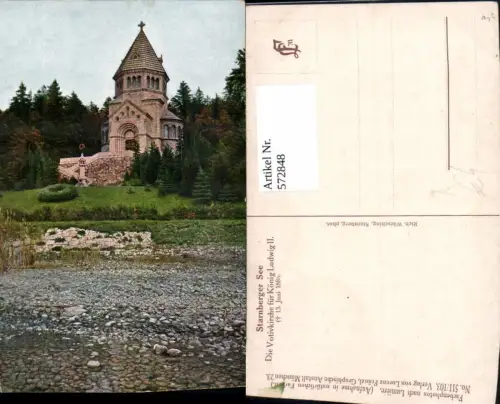 572848,Künstler Ak Berg Starnberger See Votivkirche
