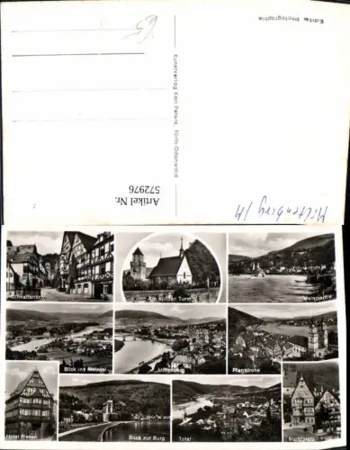572976,Mehrbild Ak Miltenberg Schnatterloch Hotel Riesen Pfarrkirche Marktplatz