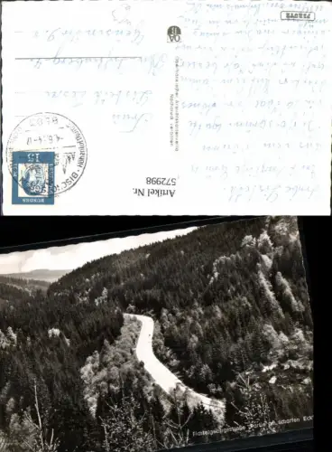 572998,Foto Ak Fichtelgebirgsstraße Partie a. Scharfen Eck Bad Berneck im Fichtelgebirge zw. Schirnding