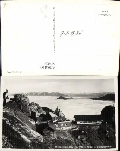 573014,Foto Ak Bayrischzell Wendelsteinhaus m. Wilden Kaiser u. Großglockner