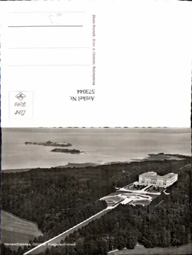 573044,Fliegeraufnahme Chiemsee Herrenchiemsee Schloss