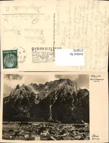 573079,Foto Ak Mittenwald u. Karwendelgebirge