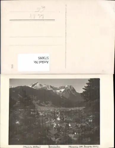 573095,Foto Ak Garmsich-Partenkirchen m. Waxenstein u. Zugspitze