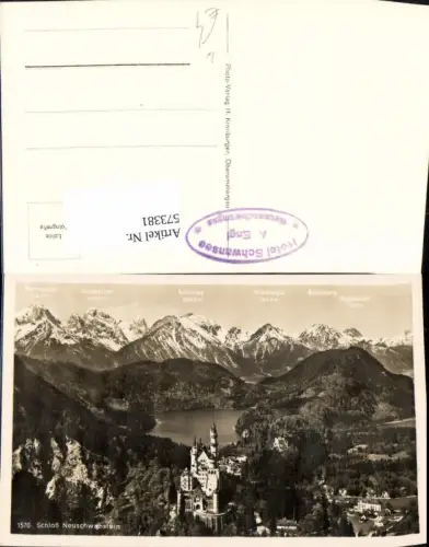 573381,Foto Ak Schwangau Hohenschwangau Schloss Neuschwanstein pub H. Kronburger 1570