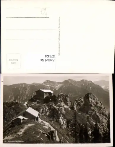 575421,Foto Ak Pürschlinghaus auch August-Schuster-Haus Unterammergau