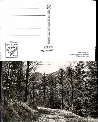 575424,Foto Ak Schleching Weg zum Achberg Blick z. Breitenstein u. Geigelstein