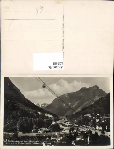 575461,Foto Ak Bad Reichenhall Predigtstuhlbahn m. Blick auf Saalachsee
