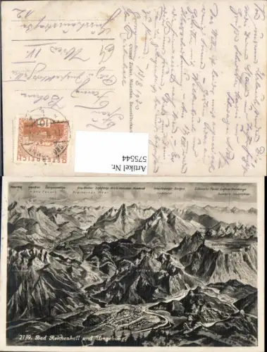 575544,Bad Reichenhall m. Umgebung Gipfelkarte