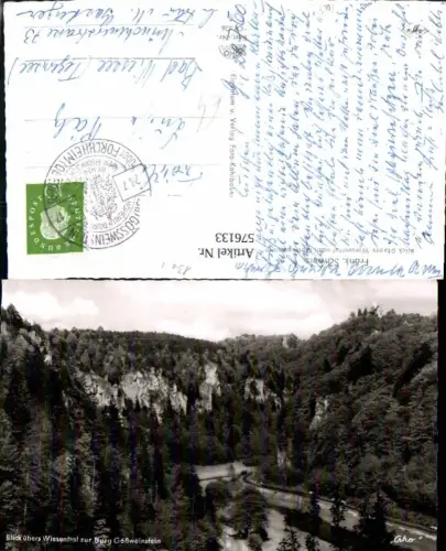 576133,Fränk. Schweiz Blick Wiesenthal n. Gößweinstein Burg